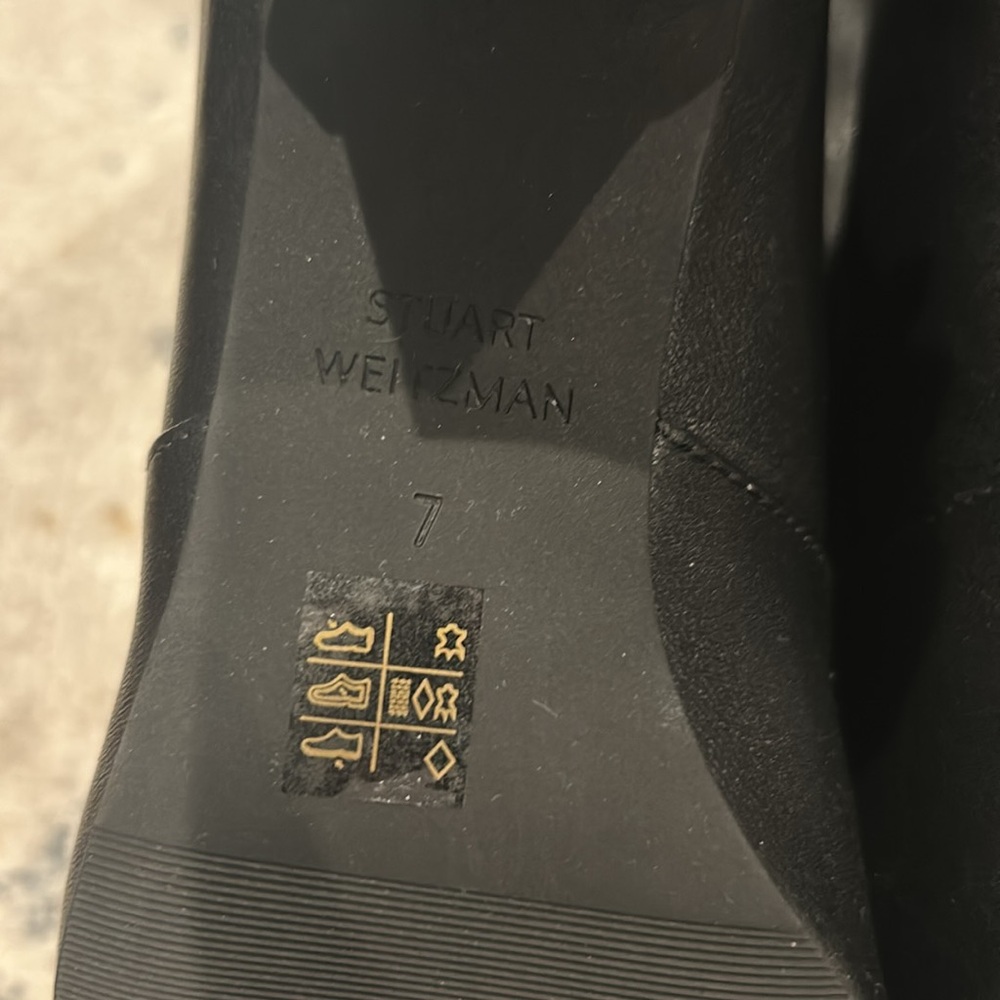 Stuart Weitzman Allshine 60 Leather Bootie in black size 7 NWT - Picture 12 of 13
